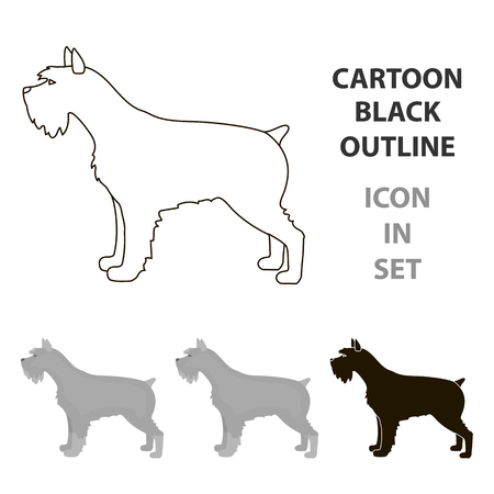 Schnauzer vector illustration icon in cartoon designのイラスト素材