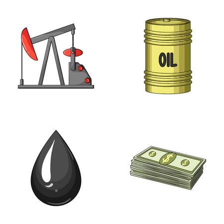 Pump, barrel, drop, petrodollars.のイラスト素材