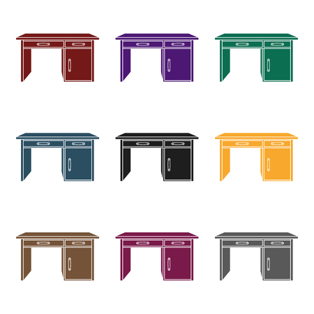 Office desk iconのイラスト素材