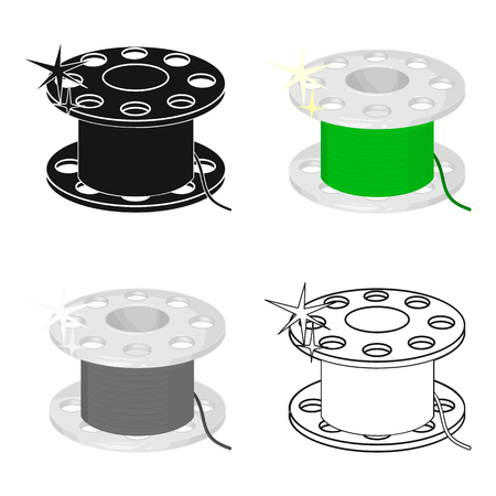 Metal bobbin for sewing.のイラスト素材
