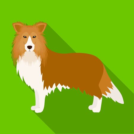 Laika single icon in flat style.Laika, vector symbol stock illustration web.のイラスト素材