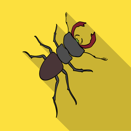 arthropodous insect. A bug with claws single icon in flat style vector symbol stock isometric illustration web.のイラスト素材