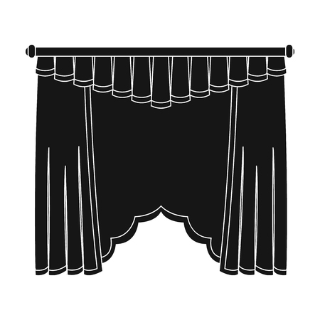 Cornice single icon in black style.Cornice, vector symbol stock illustration .のイラスト素材