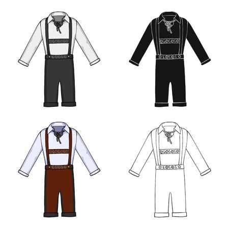 Suit single icon in cartoon style.Suit, vector symbol stock illustration .のイラスト素材