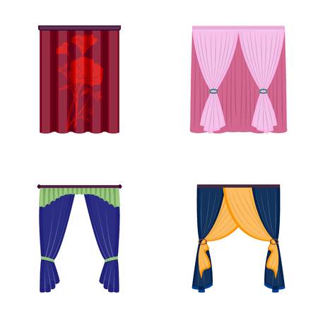 Cornices, garters, ribbon and other web icon in cartoon style.Machine, textiles, furniture icons in set collection.のイラスト素材