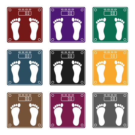 Weighing scale icon isolated on white background.のイラスト素材