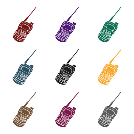 Handheld transceiver icon stock vector illustration.のイラスト素材