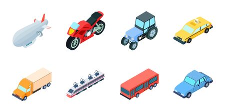 Different types of transport icons.のイラスト素材