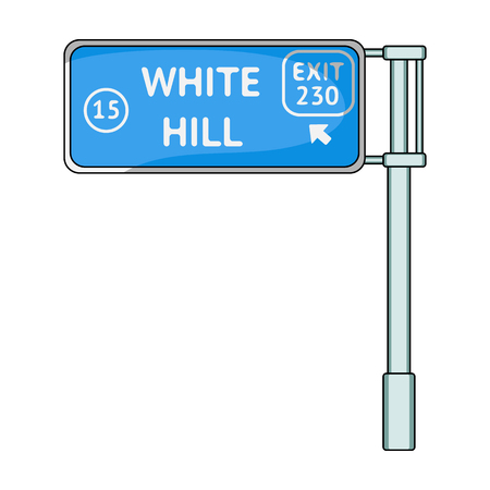 Sign single icon in cartoon style.のイラスト素材