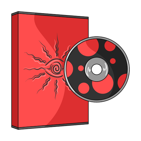 Game disc single icon in cartoon style for design.Car maintenance station vector symbol stock web illustration.のイラスト素材