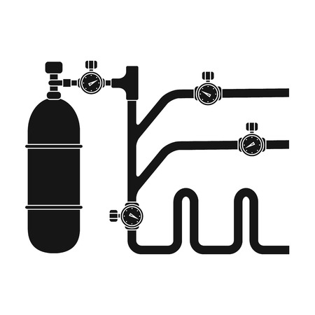 Equipment single icon in black style. Equipment vector symbol, stock illustration web.のイラスト素材