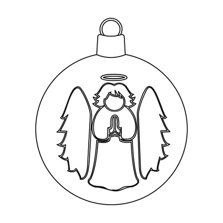 Ball single icon in outline style.A toyvector symbol stock illustration web.のイラスト素材