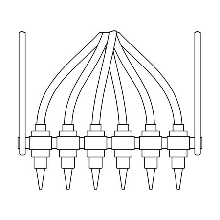 Equipment, single icon in outline style.Equipment, vector symbol stock illustration web.のイラスト素材