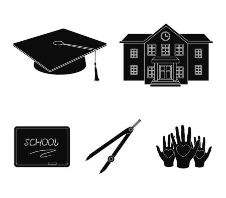 School and education set collection iconsのイラスト素材