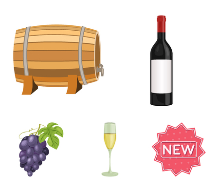 Wine production set collection icons in cartoon style vector symbol stock illustration .のイラスト素材