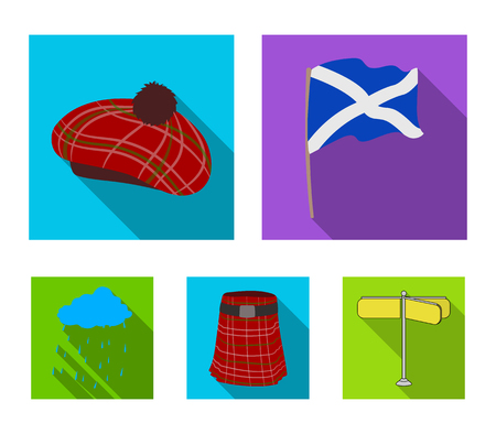 Russia country set collection icons in flat style vector symbol stock illustration web.のイラスト素材