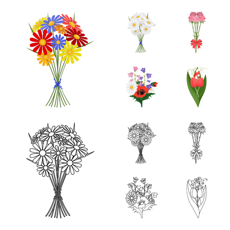 Fresh flowers image illustrationのイラスト素材