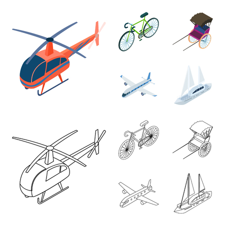 Transport set collection illustrationのイラスト素材