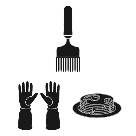 Apiary and beekeeping black icons in set collection for design.Equipment and production of honey vector symbol stock web illustration.のイラスト素材