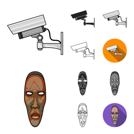 Museum and gallery cartoon,black,flat,monochrome,outline icons in set collection for design. Storage and exhibition of showpiece vector symbol stock web illustration.のイラスト素材