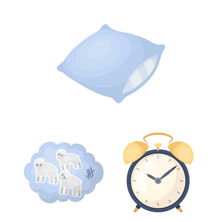 Rest and sleep cartoon icons in set collection for design. Accessories and comfort vector symbol stock  illustration.のイラスト素材
