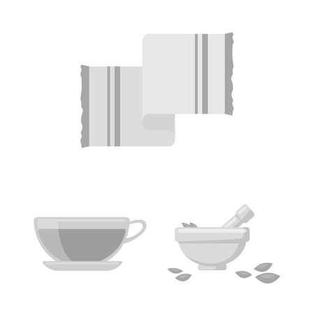 Spa salon and equipment monochrome icons in set collection for design. Relaxation and rest vector symbol stock  illustration.のイラスト素材