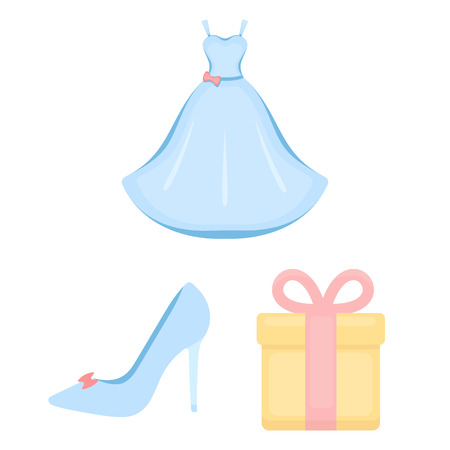 Wedding and Attributes cartoon icons in set collection for design.Newlyweds and Accessories vector symbol stock  illustration.のイラスト素材