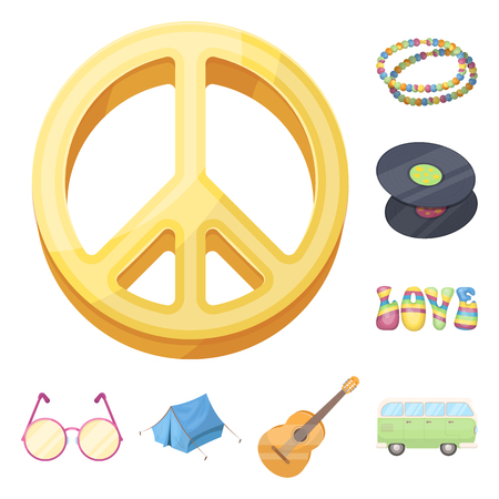 Happy and attribute cartoon icons in set collection for design. Happy and accessories vector symbol stock web illustration.のイラスト素材