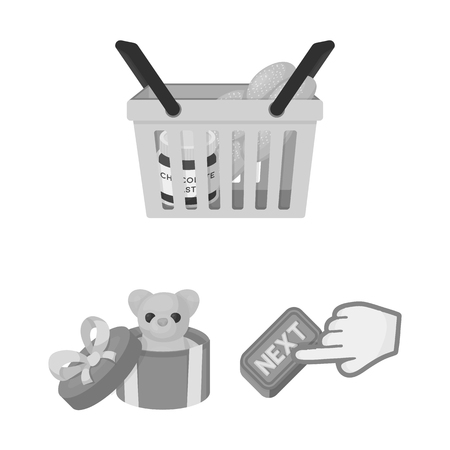 E-commerce and business monochrome icons in set collection for design. Buying and selling vector symbol stock  illustration.のイラスト素材