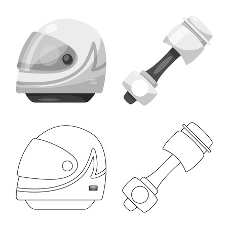 Vector design of car and rally symbol. Set of car and race stock vector illustration.のイラスト素材