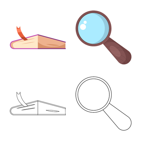 Vector design of education and learning sign. Collection of education and school vector icon for stock.のイラスト素材