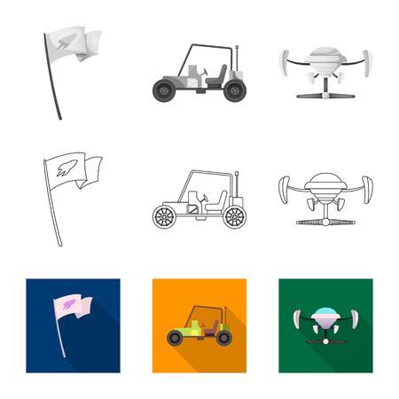 Vector design of mars and space logo. Collection of mars and planet stock vector illustration.のイラスト素材