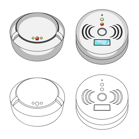 Vector design of cctv and camera logo. Set of cctv and system stock symbol for web.のイラスト素材