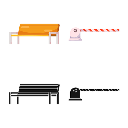 Isolated object of train and station logo. Set of train and ticket stock symbol for web.のイラスト素材