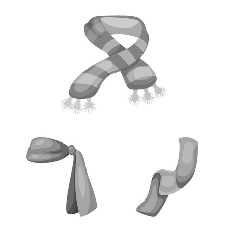 Isolated object of scarf and shawl sign. Collection of scarf and accessory vector icon for stock.のイラスト素材