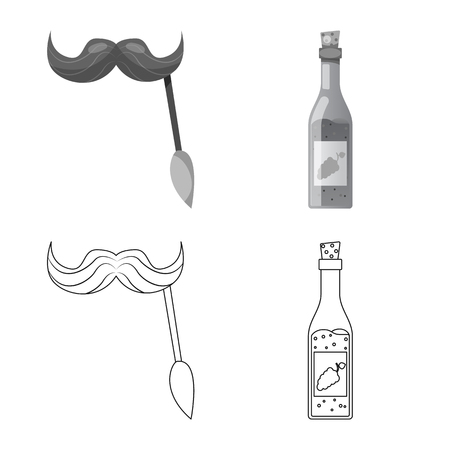 Vector design of party and birthday logo. Set of party and celebration stock vector illustration.のイラスト素材