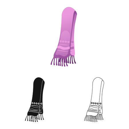 Vector illustration of scarf and shawl sign. Collection of scarf and accessory vector icon for stock.のイラスト素材