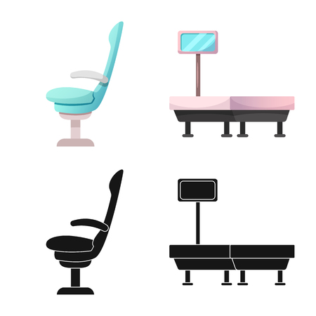 Vector illustration of airport and airplane symbol. Set of airport and plane stock symbol for web.のイラスト素材