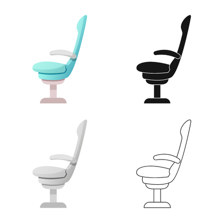 Vector design of airport and airplane symbol. Set of airport and plane stock vector illustration.のイラスト素材