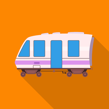 Vector illustration of train and station logo. Collection of train and ticket stock symbol for web.のイラスト素材