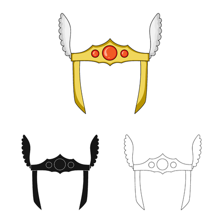 Vector illustration of hero and mask logo. Collection of hero and superhero stock vector illustration.のイラスト素材