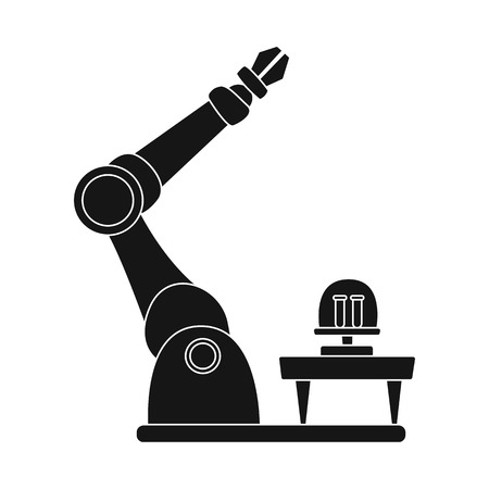 Vector illustration of robot and factory icon. Set of robot and space stock vector illustration.のイラスト素材