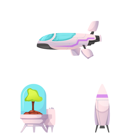 Isolated Object Of Mars And Space Sign Set Of Mars And