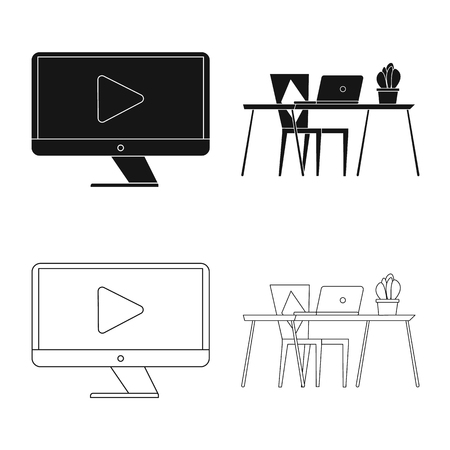 Isolated object of education and learning icon. Set of education and school vector icon for stock.のイラスト素材