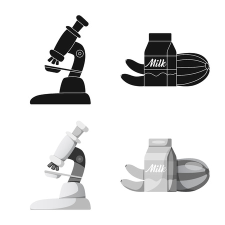 Isolated object of  and  logo. Set of  and  vector icon for stock.のイラスト素材