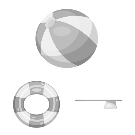 Isolated object of pool and swimming logo. Collection of pool and activity stock vector illustration.のイラスト素材