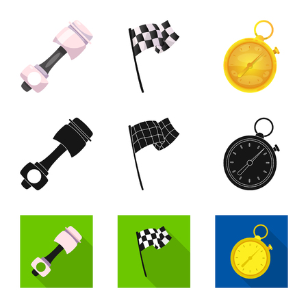 Vector design of car and rally logo. Set of car and race stock vector illustration.のイラスト素材