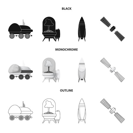 Vector Illustration Of Mars And Space Sign Collection Of