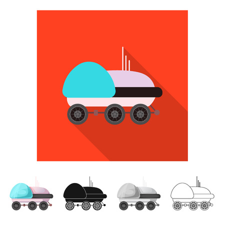 Vector illustration of mars and space symbol. Collection of mars and planet stock vector illustration.のイラスト素材