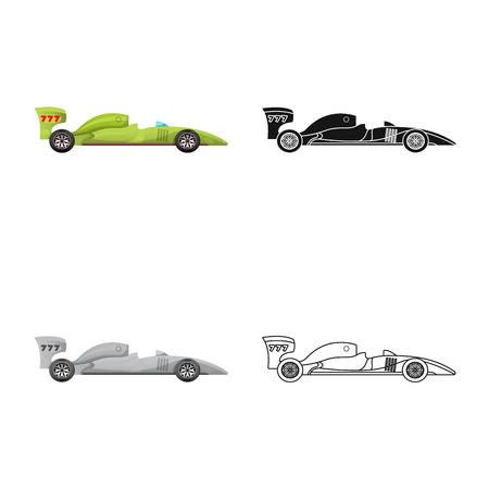 Vector design of car and rally icon. Collection of car and race stock symbol for web.のイラスト素材